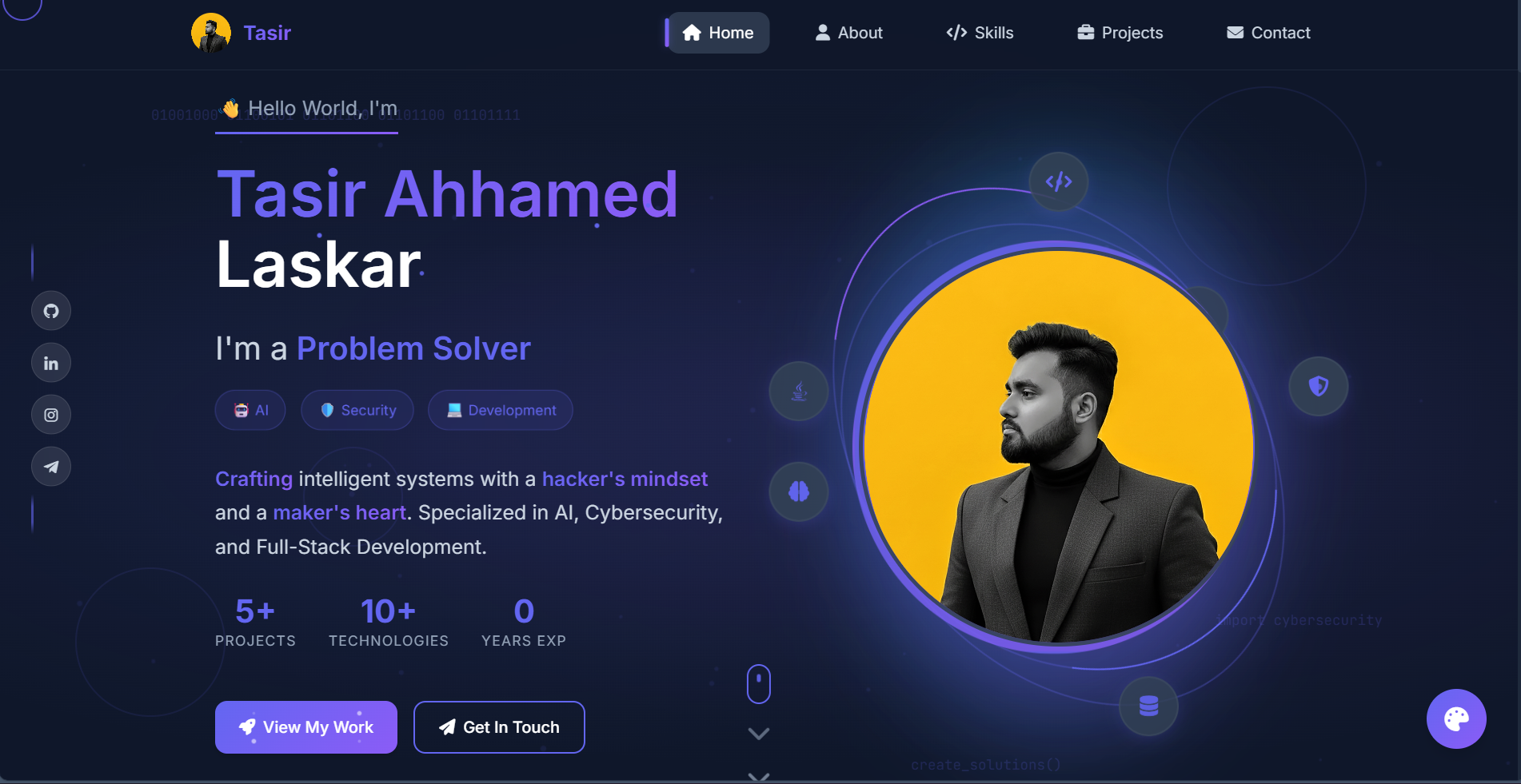 Portfolio Website - Responsive Web Development Project by Tasir Ahhamed Laskar